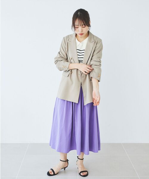 le.coeur blanc（ルクールブラン）の「ダブルブレストジャケット（その他アウター・レディース・モカ/ネイビー・38）」の17枚目の写真