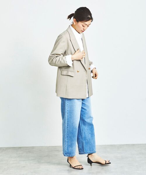 le.coeur blanc（ルクールブラン）の「ダブルブレストジャケット（その他アウター・レディース・モカ/ネイビー・38）」の19枚目の写真