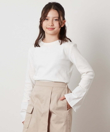 a.v.v（アーヴェヴェ）の「[140-150]フリル袖カットソー（Tシャツ/カットソー・キッズ）」