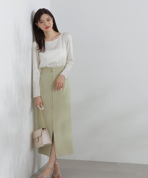 PROPORTION BODY DRESSING（プロポーションボディドレッシング）の「シュリンクブラウス / 1214110301（シャツ/ブラウス・レディース・ホワイト系その他/ライトグリーン/ブラック・SMALL/MEDIUM）」の18枚目の写真