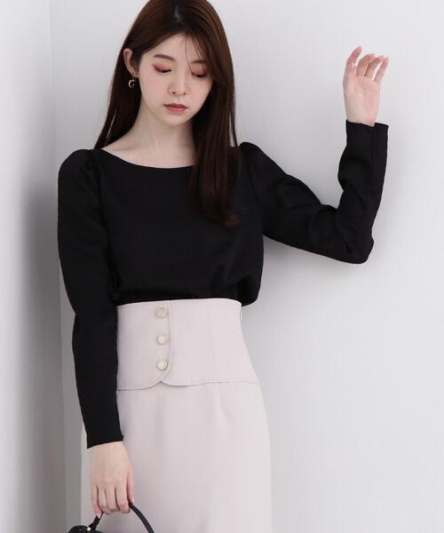 PROPORTION BODY DRESSING（プロポーションボディドレッシング）の「シュリンクブラウス / 1214110301（シャツ/ブラウス・レディース・ホワイト系その他/ライトグリーン/ブラック・SMALL/MEDIUM）」の2枚目の写真