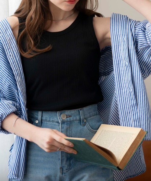 WEGO（ウィゴー）の「WEGO/シンプルタンク（タンクトップ・レディース・ブラック/ホワイト/その他1/その他2・FREE）」の3枚目の写真