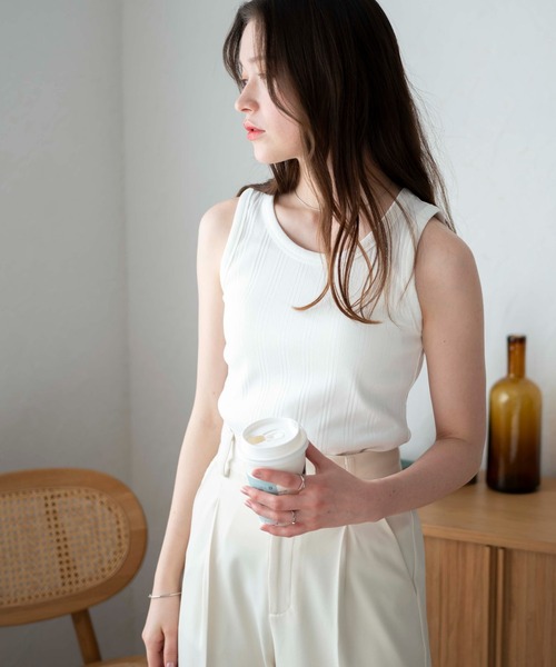 WEGO（ウィゴー）の「WEGO/シンプルタンク（タンクトップ・レディース・ブラック/ホワイト/その他1/その他2・FREE）」の12枚目の写真