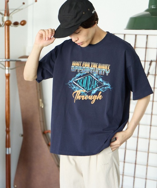 PBLIM(ページボーイリム)の「PBLIM/サンダーグラフィックT(Tシャツ/カットソー・レディース・ネイビー/グレー/オフホワイト・MEDIUM/LARGE)」の3枚目の写真