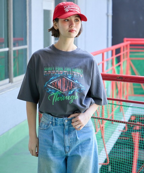 PBLIM(ページボーイリム)の「PBLIM/サンダーグラフィックT(Tシャツ/カットソー・レディース・ネイビー/グレー/オフホワイト・MEDIUM/LARGE)」の12枚目の写真
