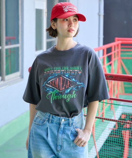 PBLIM(ページボーイリム)の「PBLIM/サンダーグラフィックT(Tシャツ/カットソー・レディース・ネイビー/グレー/オフホワイト・MEDIUM/LARGE)」の13枚目の写真