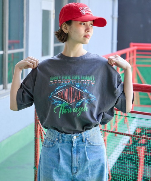 PBLIM(ページボーイリム)の「PBLIM/サンダーグラフィックT(Tシャツ/カットソー・レディース・ネイビー/グレー/オフホワイト・MEDIUM/LARGE)」の14枚目の写真