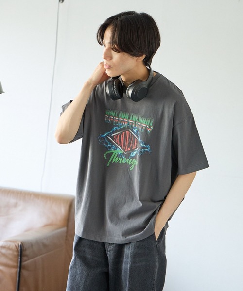 PBLIM(ページボーイリム)の「PBLIM/サンダーグラフィックT(Tシャツ/カットソー・レディース・ネイビー/グレー/オフホワイト・MEDIUM/LARGE)」の22枚目の写真