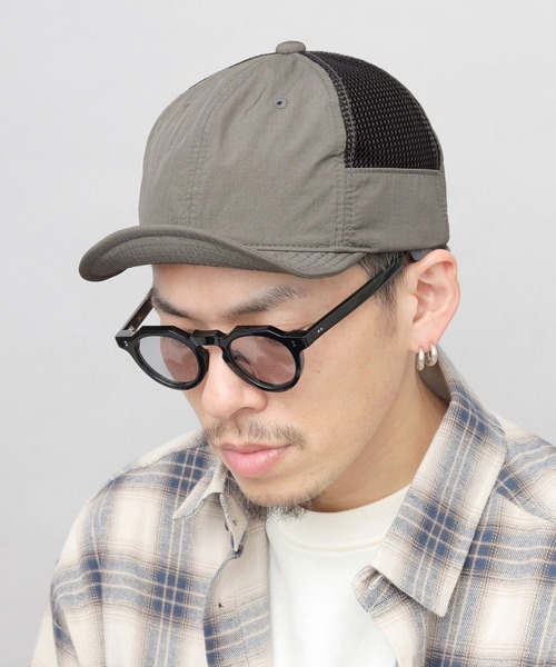 Basiquenti（ベーシックエンティ）の「リップストップナイロン サイドメッシュ ドローコードアジャスター アンパイアキャップ（キャップ・メンズ・ブラック/ベージュ/グレー・FREE）」の8枚目の写真