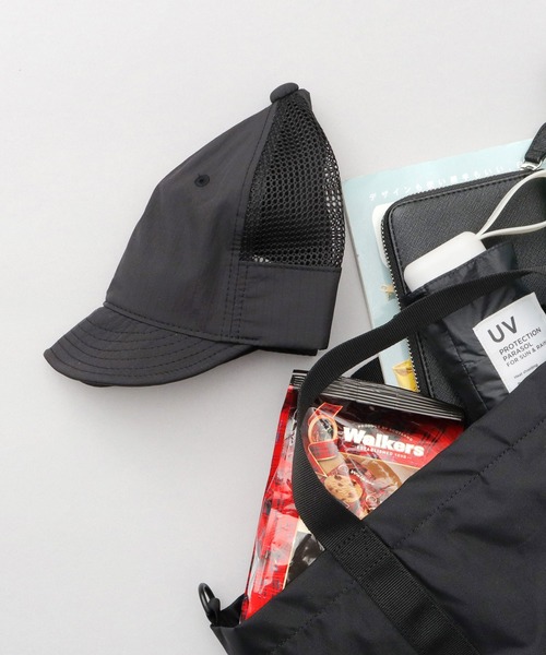 Basiquenti（ベーシックエンティ）の「リップストップナイロン サイドメッシュ ドローコードアジャスター アンパイアキャップ（キャップ・メンズ・ブラック/ベージュ/グレー・FREE）」の15枚目の写真