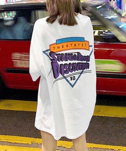 Miniministore(ミニミニストア)の「半袖Tシャツ レディース 夏 ロゴ 韓国(Tシャツ/カットソー・レディース・ホワイト/ブラック・FREE)」の1枚目の写真