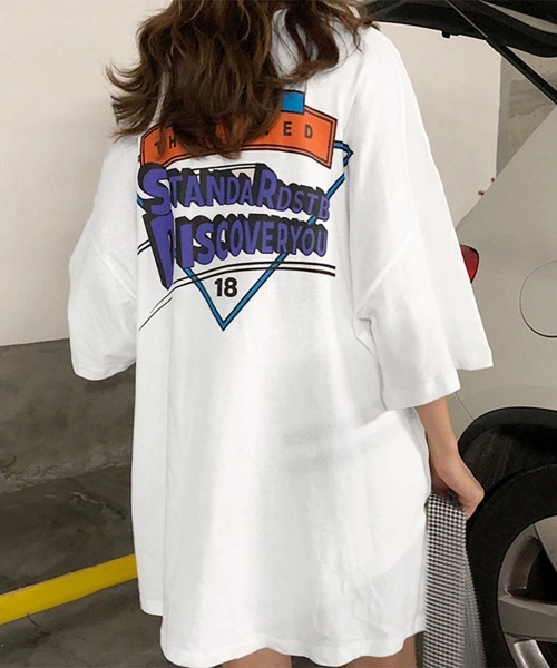 Miniministore(ミニミニストア)の「半袖Tシャツ レディース 夏 ロゴ 韓国(Tシャツ/カットソー・レディース・ホワイト/ブラック・FREE)」の10枚目の写真