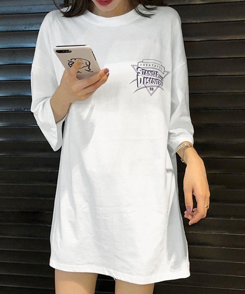 Miniministore(ミニミニストア)の「半袖Tシャツ レディース 夏 ロゴ 韓国(Tシャツ/カットソー・レディース・ホワイト/ブラック・FREE)」の12枚目の写真