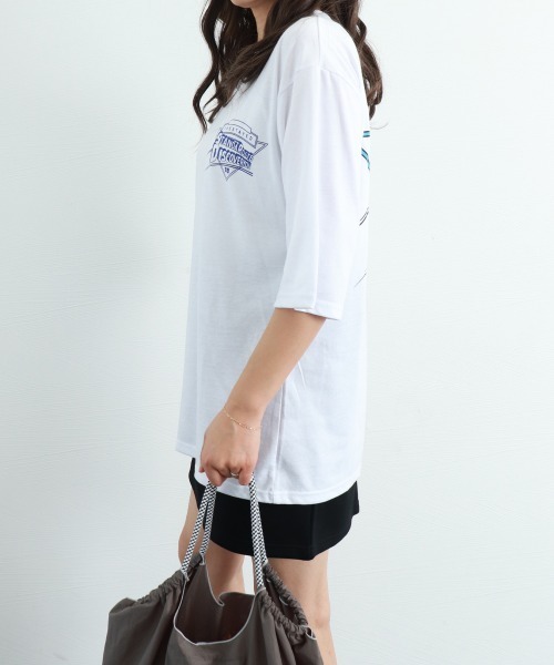 Miniministore(ミニミニストア)の「半袖Tシャツ レディース 夏 ロゴ 韓国(Tシャツ/カットソー・レディース・ホワイト/ブラック・FREE)」の15枚目の写真