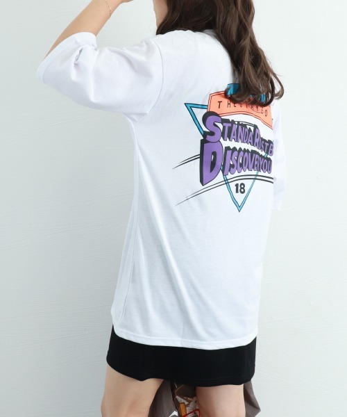 Miniministore(ミニミニストア)の「半袖Tシャツ レディース 夏 ロゴ 韓国(Tシャツ/カットソー・レディース・ホワイト/ブラック・FREE)」の17枚目の写真