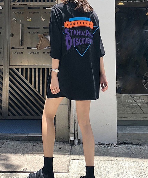 Miniministore(ミニミニストア)の「半袖Tシャツ レディース 夏 ロゴ 韓国(Tシャツ/カットソー・レディース・ホワイト/ブラック・FREE)」の18枚目の写真