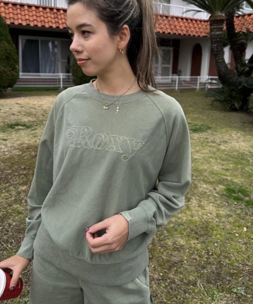 ROXY(ロキシー)の「COLORS PULLOVER/ロキシー裏毛トップス(Tシャツ/カットソー・レディース・バーガンディー/グリーン/インディゴブルー/ベージュ・LARGE/SMALL/MEDIUM)」の14枚目の写真