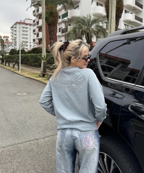 ROXY(ロキシー)の「COLORS PULLOVER/ロキシー裏毛トップス(Tシャツ/カットソー・レディース・バーガンディー/グリーン/インディゴブルー/ベージュ・LARGE/SMALL/MEDIUM)」の17枚目の写真