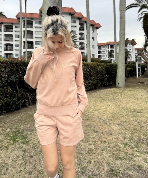 ROXY(ロキシー)の「COLORS PULLOVER/ロキシー裏毛トップス(Tシャツ/カットソー・レディース・バーガンディー/グリーン/インディゴブルー/ベージュ・LARGE/SMALL/MEDIUM)」の5枚目の写真