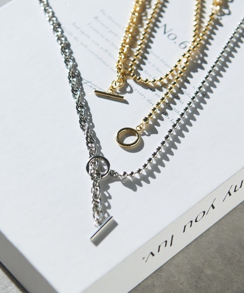 un dix cors（アンディコール）の「スクリューボールチェーンロングネックレス（ネックレス・レディース・ゴールド/シルバー・FREE）」の8枚目の写真