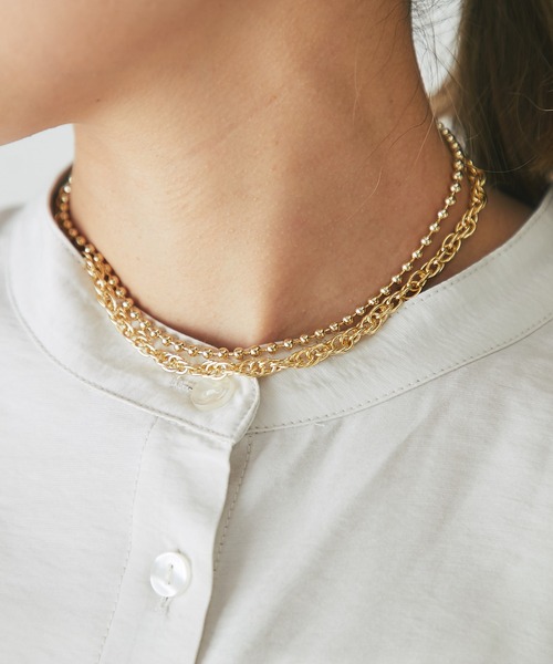 un dix cors（アンディコール）の「スクリューボールチェーンロングネックレス（ネックレス・レディース・ゴールド/シルバー・FREE）」の22枚目の写真