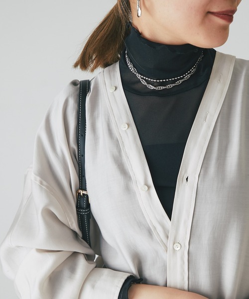 un dix cors（アンディコール）の「スクリューボールチェーンロングネックレス（ネックレス・レディース・ゴールド/シルバー・FREE）」の4枚目の写真