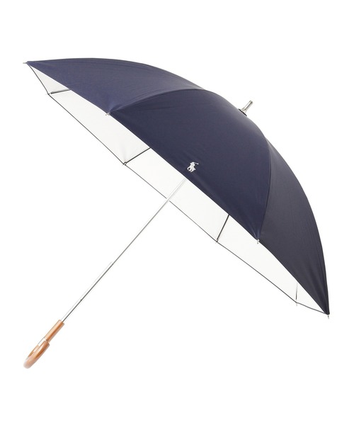 POLO RALPH LAUREN(ポロ ラルフ ローレン)の「遮光 晴雨兼用日傘 ロゴ刺繍(長傘・レディース・ベージュ/ダークブルー/ライトイエロー/ベビーピンク/オフホワイト/ブルー系その他3・FREE)」の2枚目の写真