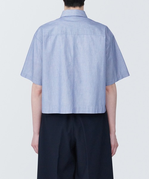 無印良品（ムジルシリョウヒン）の「婦人　涼感　ブロードレギュラーカラー半袖シャツ（シャツ/ブラウス・レディース・ブルー系9/ブラック/ブルー系5/ホワイト・XS/XL/L/M/S）」の20枚目の写真