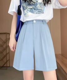 5分丈 タックショートパンツ レディースショーパン短パンショートパンツ ショーパン 短パン ハーフパンツ クロップド