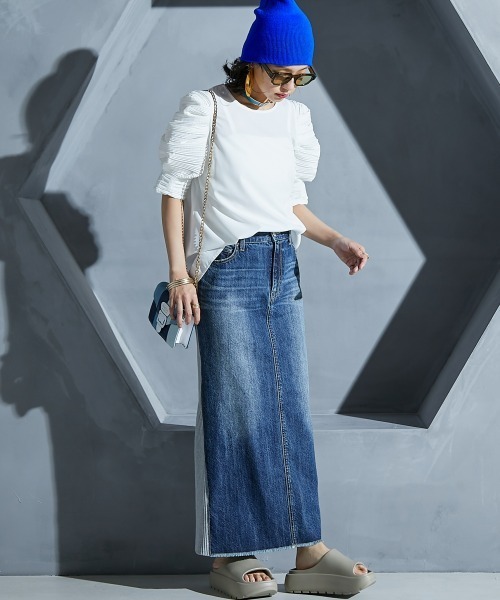 GEVS.（ジェイヴィス）の「＜大きいサイズ＞ ボリュームパフスリーブブラウス GEVS.（シャツ/ブラウス・レディース・ブラック/オフホワイト・LL/L/5L/4L/3L）」の10枚目の写真