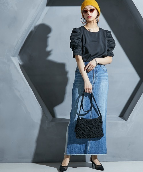 GEVS.（ジェイヴィス）の「＜大きいサイズ＞ ボリュームパフスリーブブラウス GEVS.（シャツ/ブラウス・レディース・ブラック/オフホワイト・LL/L/5L/4L/3L）」の15枚目の写真