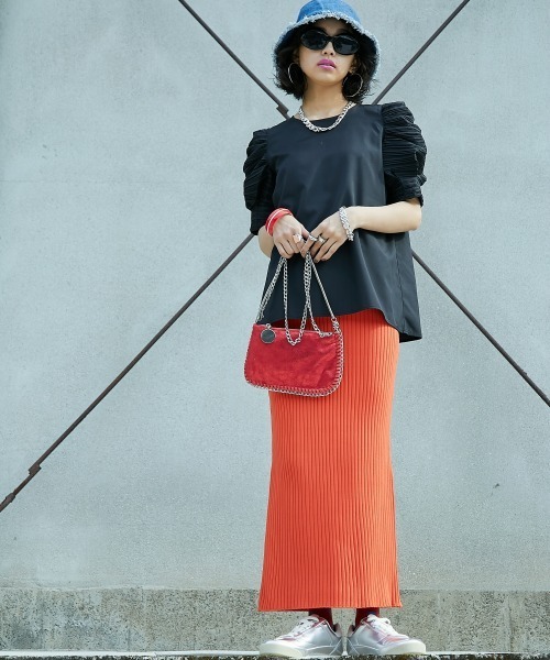 GEVS.（ジェイヴィス）の「＜大きいサイズ＞ ボリュームパフスリーブブラウス GEVS.（シャツ/ブラウス・レディース・ブラック/オフホワイト・LL/L/5L/4L/3L）」の20枚目の写真