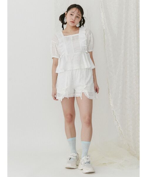 merry jenny（メリージェニー）の「エプロンレースブラウス（シャツ/ブラウス・レディース・ブルー/ブラック/オフホワイト・FREE）」の21枚目の写真