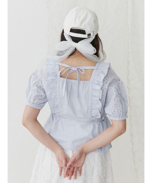 merry jenny（メリージェニー）の「エプロンレースブラウス（シャツ/ブラウス・レディース・ブルー/ブラック/オフホワイト・FREE）」の15枚目の写真