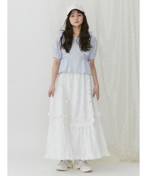 merry jenny（メリージェニー）の「エプロンレースブラウス（シャツ/ブラウス・レディース・ブルー/ブラック/オフホワイト・FREE）」の16枚目の写真