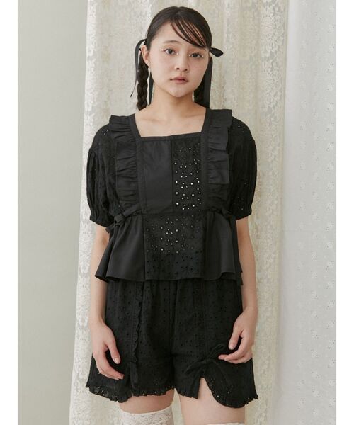 merry jenny（メリージェニー）の「エプロンレースブラウス（シャツ/ブラウス・レディース・ブルー/ブラック/オフホワイト・FREE）」の19枚目の写真