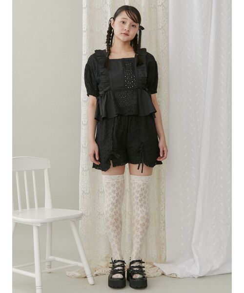 merry jenny（メリージェニー）の「エプロンレースブラウス（シャツ/ブラウス・レディース・ブルー/ブラック/オフホワイト・FREE）」の10枚目の写真