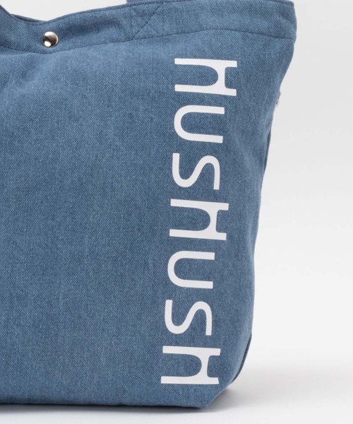 HusHusH(ハッシュアッシュ)の「HusHusH ハッシュアッシュ ロゴ入りトートバッグ(トートバッグ・レディース・グレー/ブルー系その他/キナリ/グリーン・フリー)」の13枚目の写真