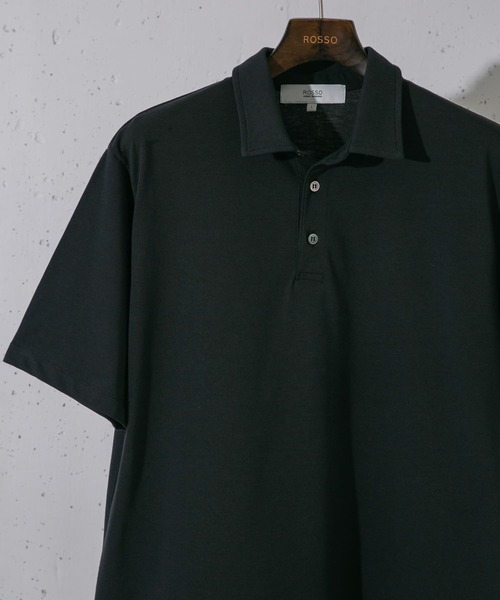 URBAN RESEARCH ROSSO MEN（アーバンリサーチロッソメン）の「『XLサイズあり』JAPAN FABRIC ポロシャツ（ポロシャツ・メンズ・ネイビー/ホワイト/チャコールグレー・MEDIUM/LARGE/X-LARGE）」の2枚目の写真