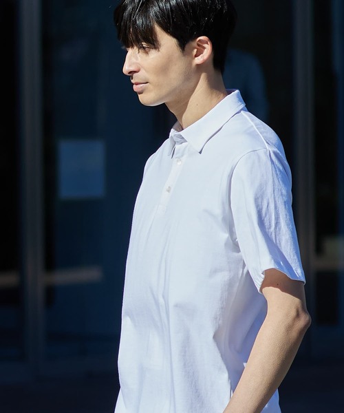 URBAN RESEARCH ROSSO MEN（アーバンリサーチロッソメン）の「『XLサイズあり』JAPAN FABRIC ポロシャツ（ポロシャツ・メンズ・ネイビー/ホワイト/チャコールグレー・MEDIUM/LARGE/X-LARGE）」の19枚目の写真