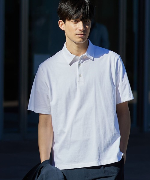 URBAN RESEARCH ROSSO MEN（アーバンリサーチロッソメン）の「『XLサイズあり』JAPAN FABRIC ポロシャツ（ポロシャツ・メンズ・ネイビー/ホワイト/チャコールグレー・MEDIUM/LARGE/X-LARGE）」の22枚目の写真