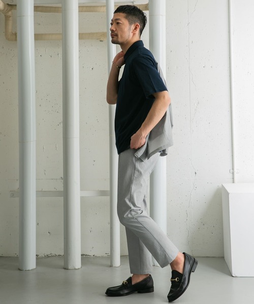 URBAN RESEARCH ROSSO MEN（アーバンリサーチロッソメン）の「『XLサイズあり』JAPAN FABRIC ポロシャツ（ポロシャツ・メンズ・ネイビー/ホワイト/チャコールグレー・MEDIUM/LARGE/X-LARGE）」の5枚目の写真