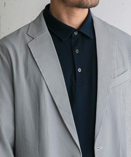 URBAN RESEARCH ROSSO MEN（アーバンリサーチロッソメン）の「『XLサイズあり』JAPAN FABRIC ポロシャツ（ポロシャツ・メンズ・ネイビー/ホワイト/チャコールグレー・MEDIUM/LARGE/X-LARGE）」の7枚目の写真