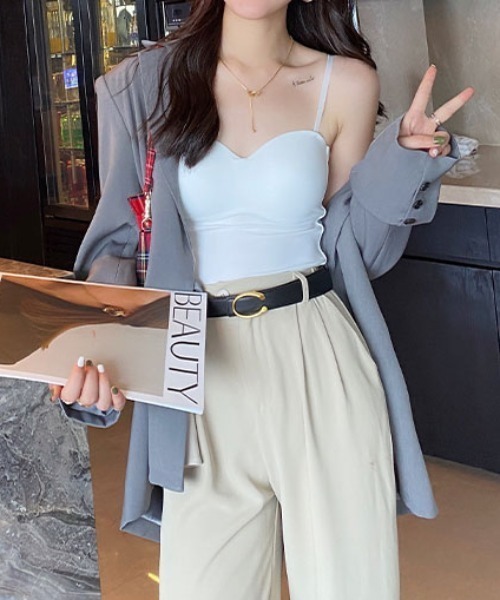 セール】カップ付きハートネックキャミソール（キャミソール）｜GEMEDA