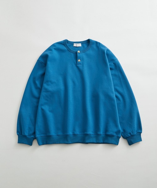 ADAM ET ROPE'（アダムエロペ）の「【WEB限定】ヘビーウェイト ヘンリーネック ロングスリーブ Tシャツ / ルーズシルエット / ロングシーズン着用可能 / ユニセックス（Tシャツ/カットソー・メンズ・マスタード/ブラック/ブルー系その他4・L/M）」の15枚目の写真