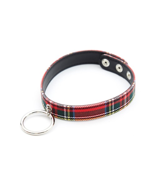 an meets zakka(アンミツザッカ)の「an meets zakka タータンチェックリングチョーカー(チョーカー・レディース・レッド・ONE SIZE)」の5枚目の写真