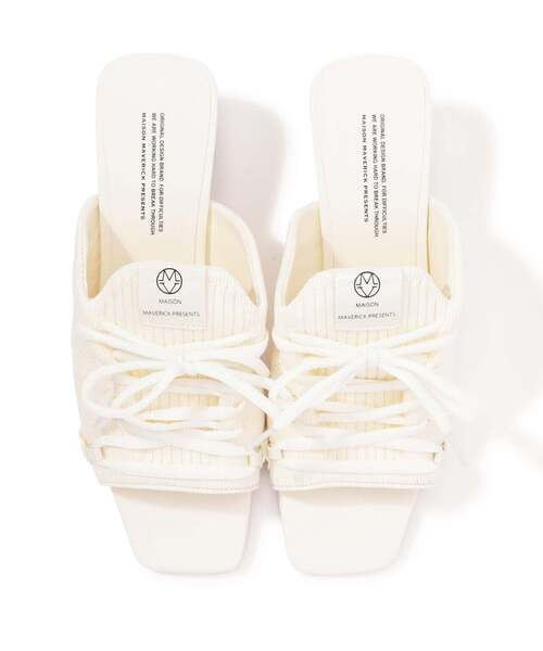 MAISON MAVERICK PRESENTS（メゾンマベリックプレゼンツ）の「MAISON MAVERICK PRESENTS（メゾン・マベリック・プレゼンツ）ミュールサンダル（サンダル・レディース・ホワイト/ブラック・S/M/L）」の10枚目の写真