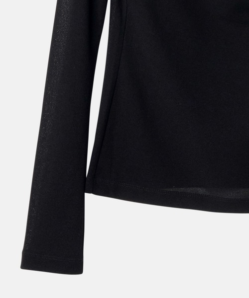 LE CIEL BLEU(ルシェルブルー)の「アシンメトリックフロントスリットトップ / Asymmetric Front Slit TOP(Tシャツ/カットソー・レディース・グレー/ブラック・38/36)」の9枚目の写真