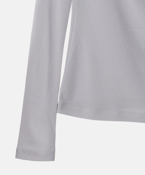 LE CIEL BLEU(ルシェルブルー)の「アシンメトリックフロントスリットトップ / Asymmetric Front Slit TOP(Tシャツ/カットソー・レディース・グレー/ブラック・38/36)」の16枚目の写真