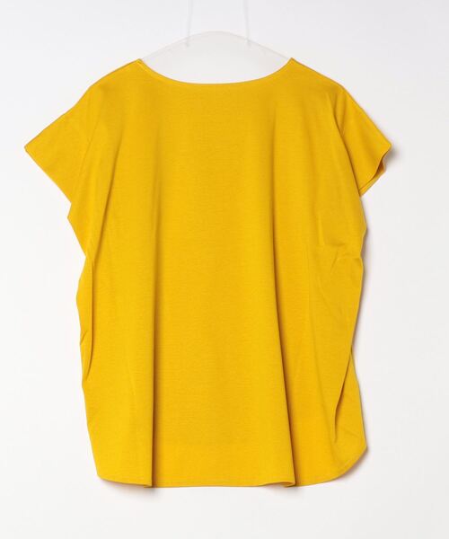 BRODIAEA(ブローディア)の「BRODIAEA 袖タックロゴT(Tシャツ/カットソー・レディース・イエロー/コーラル/ネイビー/グリーン・40)」の9枚目の写真